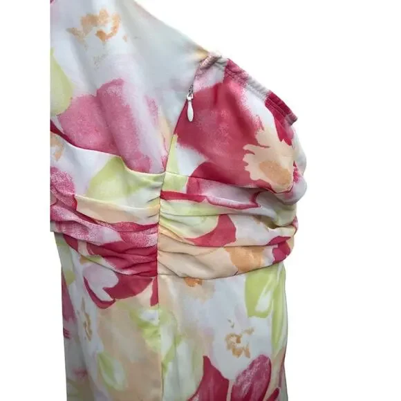 Speechless White & Pink Halter Dress Size 13 - Picture 3 of 7